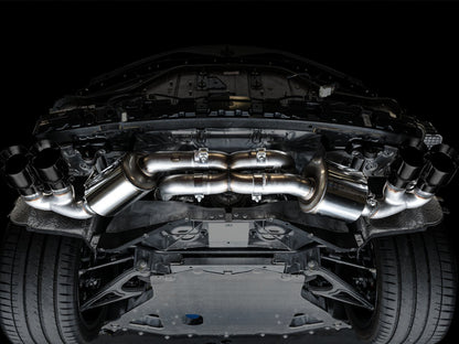 AWE Tuning 2020 Chevrolet Corvette (C8) Touring Edition Exhaust - Quad Diamond Black Tips 3015-43159 3015-43159 Photo - out of package