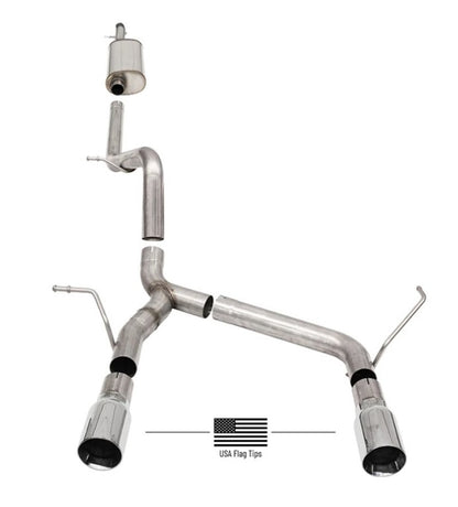 Corsa 07-18 Jeep Wrangler JKU 3.6L/3.8L 2.75in Sport Cat-Back Exhaust w/ 4in American Flag Tips 21122USA 21122USA User 1