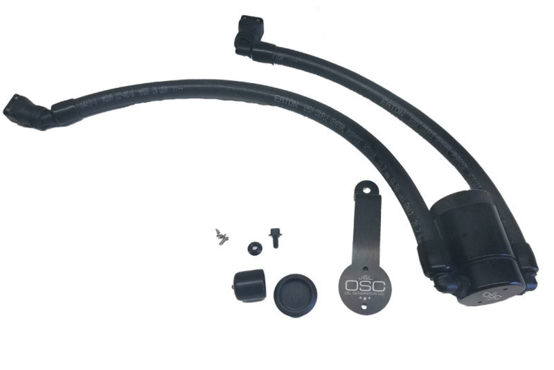 J&L 2018-2023 Ford Mustang GT Driver Side Oil Separator 3.0 - Black Anodized 3024D-B 3024D-B Photo - Primary