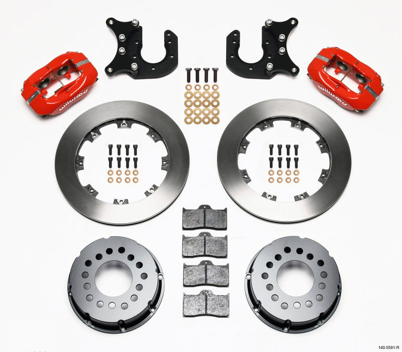 Wilwood Forged Dynalite P/S Rear Kit Red Mopar/Dana 2.36in Off w/Snap Ring Brng 140-5591-R 140-5591-R Photo - Primary