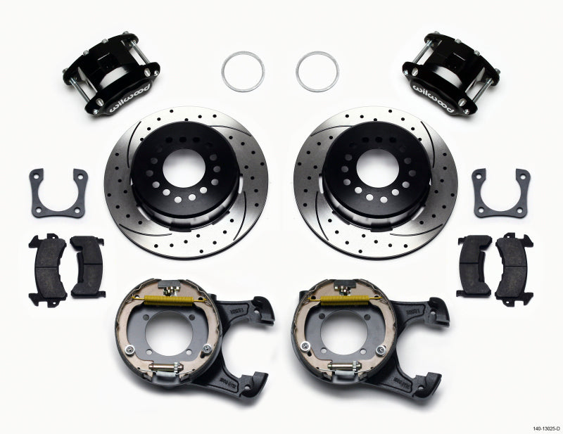 Wilwood D154 P/S Park Brake Kit Drilled 12 Bolt 2.81in Offset Staggered Shock 140-13025-D 140-13025-D Photo - Primary
