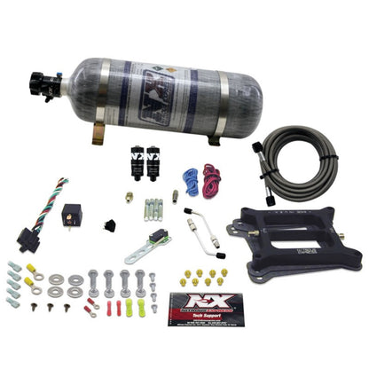 Nitrous Express 4150 Hitman Plus 4-BBL Nitrous Kit (50-200HP) w/Composite Bottle 40041-12 40041-12 Photo - Primary