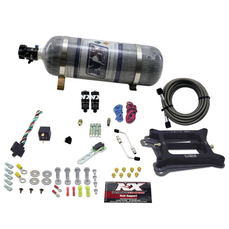 Nitrous Express 4150 Hitman Plus 4-BBL Nitrous Kit (50-200HP) w/Composite Bottle 40041-12 40041-12 Photo - Primary