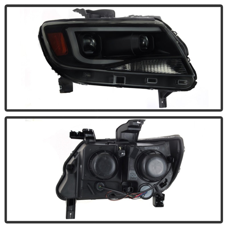 SPYDER xTune Chevy Colorado 15-17 HalogenOnly Projector Headlights - Black Smoked PRO-JH-CCO04-LBDRL-BSM 9039300 9039300 Photo - Unmounted