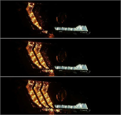 AlphaRex 10-12 Ford Mustang PRO-Series Projector Headlights Plank Style Black w/Top/Bottom DRL 880112 880112 User 3