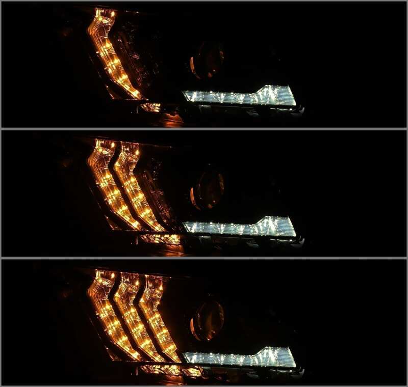 AlphaRex 10-12 Ford Mustang PRO-Series Projector Headlights Plank Style Black w/Top/Bottom DRL 880112 880112 User 3