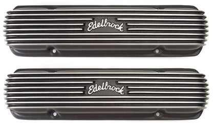Edelbrock Valve Cover Classic Series Pontiac 1962-1979 301-455 CI V8 Black 41303 41303 Photo - Primary