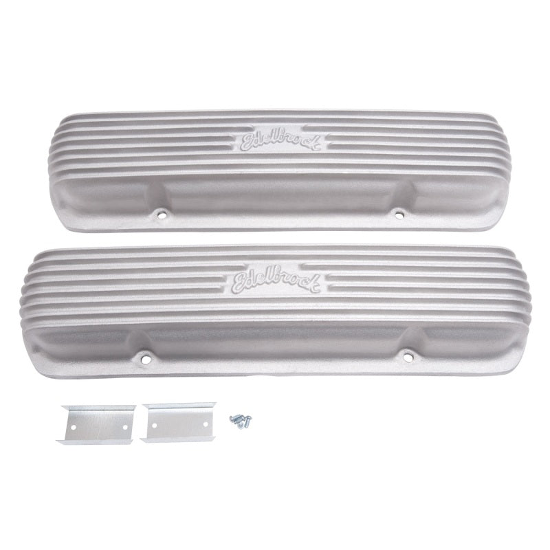 Edelbrock Valve Cover, Classic Series, Pontiac, 1962-1979 301-455 CID V8, Satin 41309 Photo - Primary