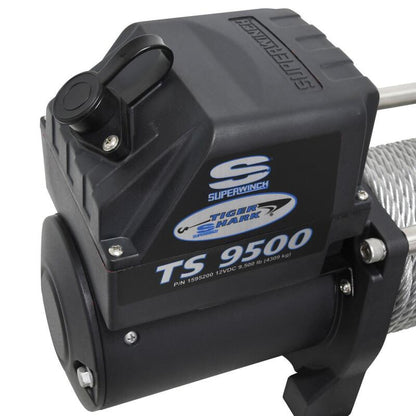 Superwinch 9500 LBS 12 VDC 11/32in x 95ft Steel Rope Tiger Shark 9500 Winch 1595200 1595200 Photo - Close Up