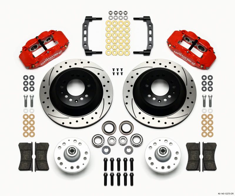 Wilwood FNSL6R Front Hub & 1PC Rtr Kit, 12.88", Dril -Red, 74-80 Pinto/Mustang 140-12275-DR Photo - Primary