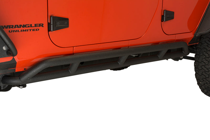 Fishbone Offroad 07-18 Jeep JK 4 Door Wrangler JK Steel Rock Sliders - Blk Textured Powdercoat FB23009 FB23009 Photo - lifestyle view