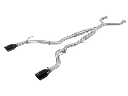 aFe POWER Takeda 2.5in 304 SS CB Exhaust w/ Black Tips 17-19 Infiniti Q60 V6-3.0L (tt) 49-36134NM-B 49-36134NM-B Photo - Primary