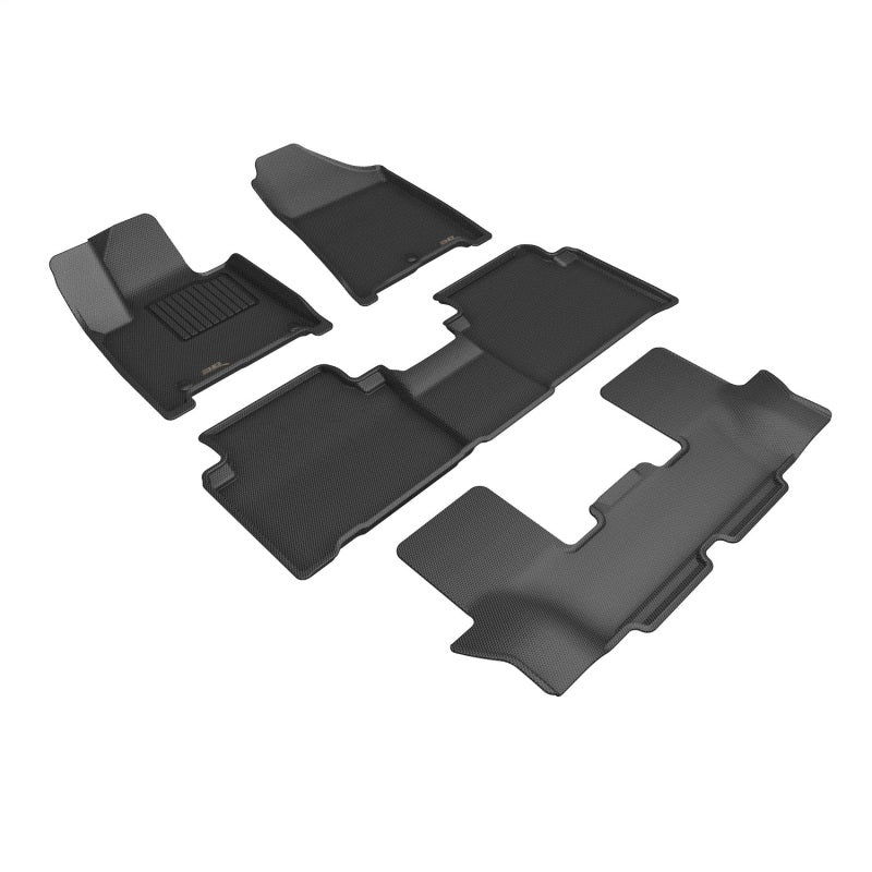 3D MAXpider 24-25 Hyundai Santa Fe Hybrid Kagu Floor Mat - Black L1HY14601509 L1HY14601509 Photo - Primary