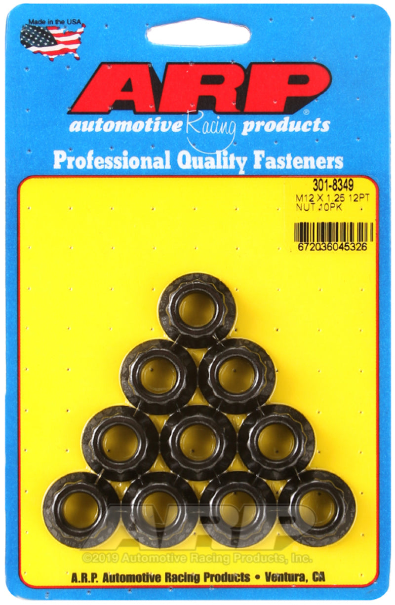 ARP M12 X 1.25 12pt nut kit 301-8349 Photo - Primary