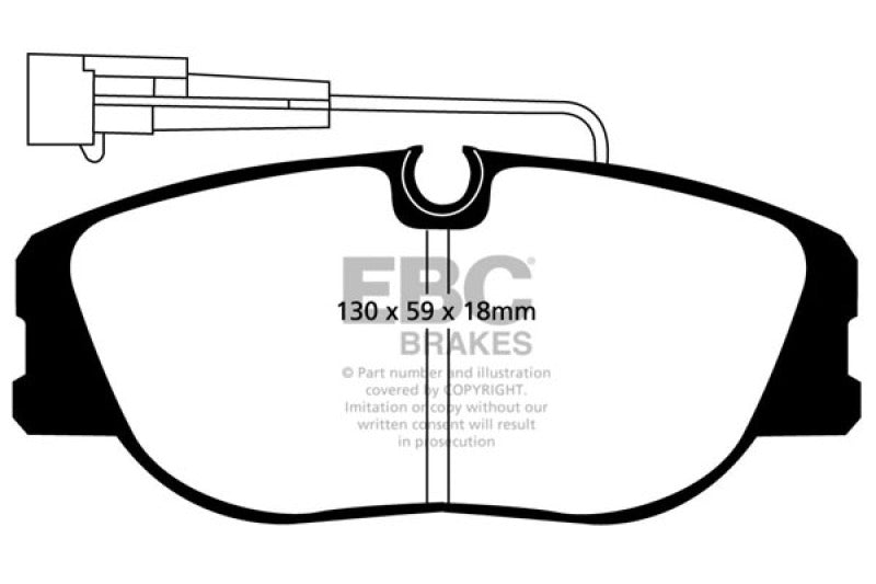 EBC 92-98 Alfa Romeo 155 2.0 Turbo Yellowstuff Front Brake Pads DP4733R DP4733R Photo - Primary