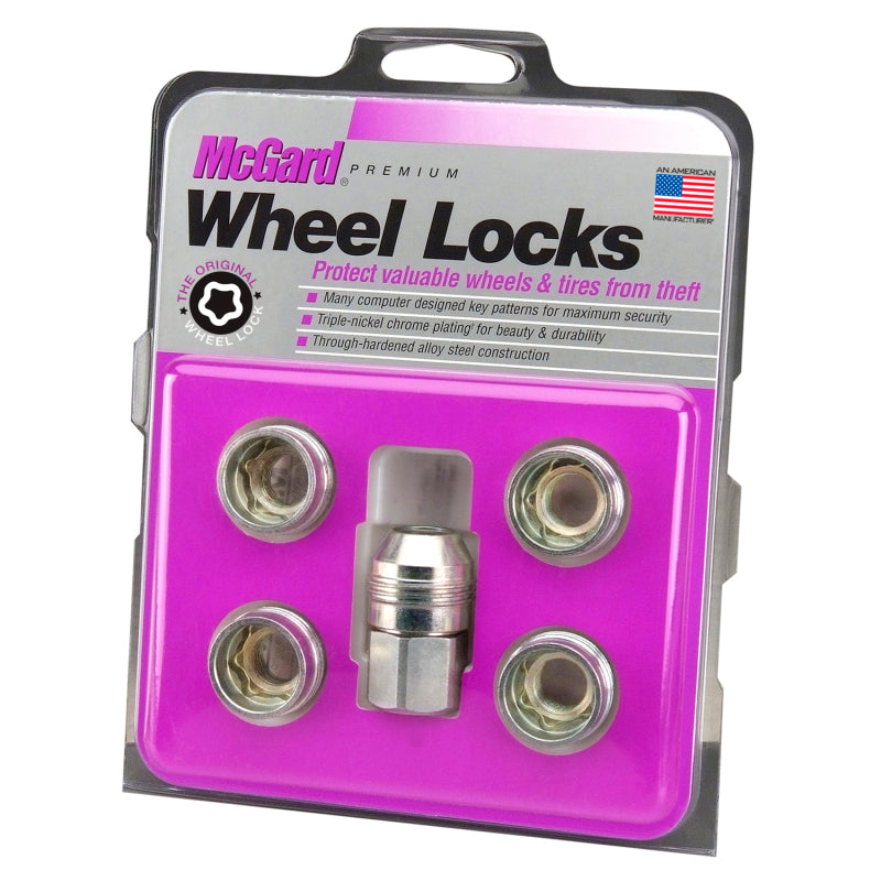 McGard Wheel Lock Nut Set - 5pk. (Under Hub Cap / Cone Seat) M14X.5 / 22mm Hex / .893in. L. - Silver 24519 24519 Photo - Primary