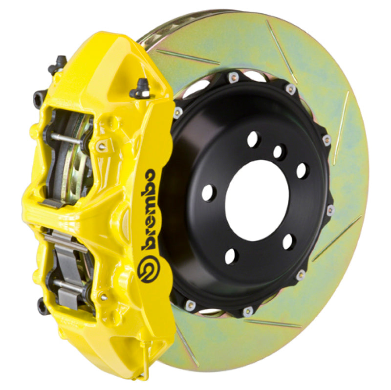 Brembo 08-17 A5 Front GT BBK 6 Piston Cast 355x32 2pc Rotor Slotted Type1-Yellow 1M2.8045A5 1M2.8045A5 Photo - Primary