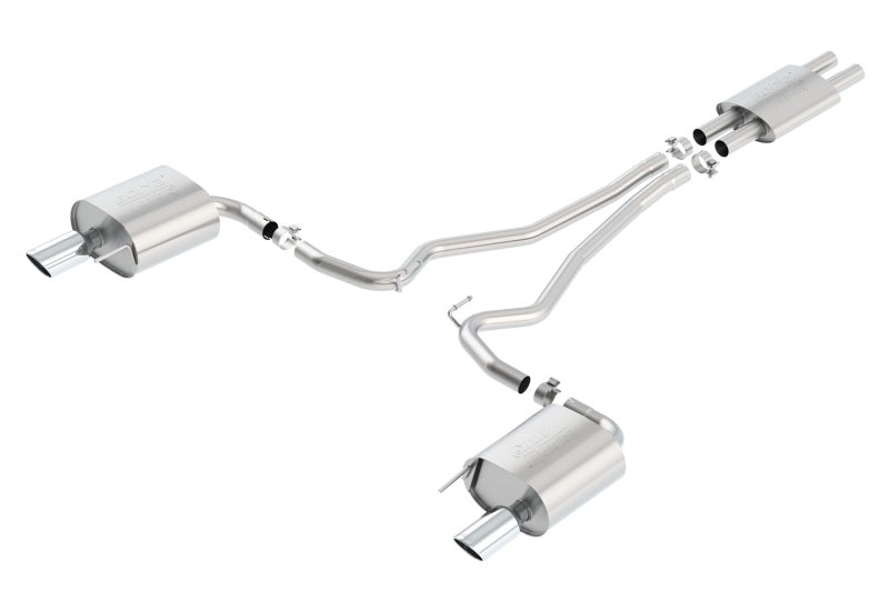 Borla ATAK Cat Back 15 Ford Mustang 3.7L V6 MT/AT 2.25in Pipe 4in Single Round Rolled Tips 140588 140588 Photo - Primary