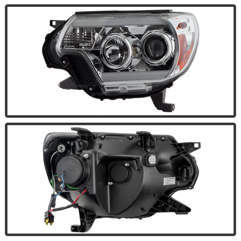 Spyder Toyota Tacoma 12-16 Projector Headlights Light Bar DRL Chrome PRO-YD-TT12-LBDRL-C 5081704 5081704 User 1