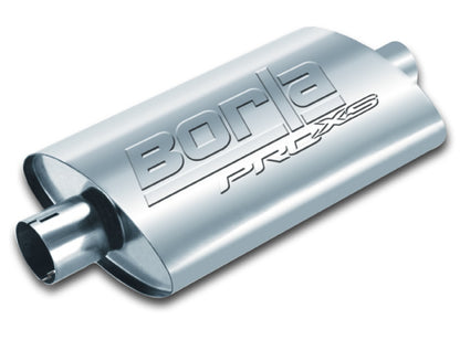 Borla Universal Pro-XS Muffler Oval 2.5in Inlet/Outlet Notched Muffler 400495 400495 Photo - Primary