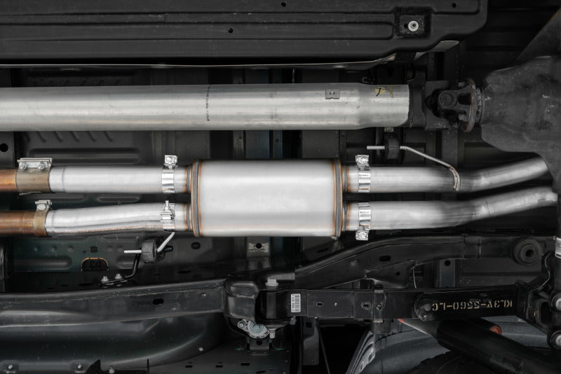 MBRP 17-20 Ford F-150 Raptor 3.5L Ecoboost Dual Rear Exit T409 3in Resonater Back Exhaust System S5264409 S5264409 Photo - Mounted