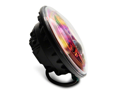 Raxiom 07-18 Jeep Wrangler JK 7-In LED Headlights- Red Housing- Clear Lens J154701 J154701 Photo - Close Up