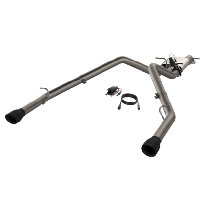 QTP 19-20 Ram 1500 304SS Screamer Cat-Back Exhaust Rear Split Exit w/4.5in Black Tips 420019B 420019B User 1
