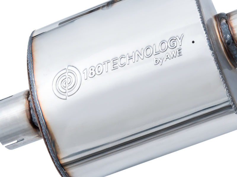 AWE Tuning Audi B9 A5 Touring Edition Exhaust Dual Outlet - Chrome Silver Tips (Includes DP) 3015-32090 3015-32090 Photo - out of package