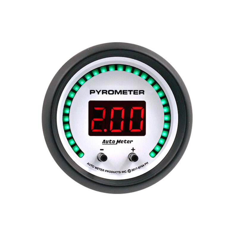 Autometer 52.4mm White Two Channel 0-2000 Degree Pyrometer (EGT) Phantom Elite Digital Gauge 6744-PH 6744-PH User 1