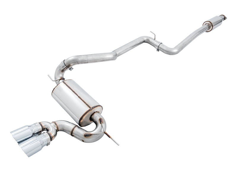 AWE Tuning Ford Focus ST Touring Edition Cat-back Exhaust - Non-Resonated - Chrome Silver Tips 3015-32092 3015-32092 Photo - Mounted