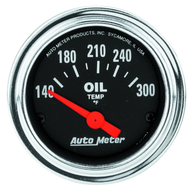 Autometer Gauge, Oil Temp, 2 1/16", 140-300 Deg F, Electric, Traditional Chrome 2543 Photo - Primary