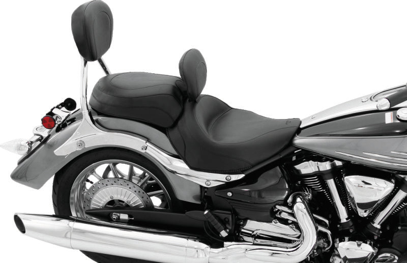 Mustang Motorcycle Mustang 06-15 Yamaha Roadliner, Stratoliner Wide Touring Solo Seat w/ Driver Backrest - Black 79454 79454 User 1