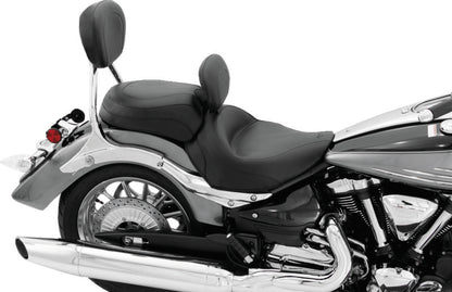 Mustang Motorcycle Mustang 06-15 Yamaha Roadliner, Stratoliner Wide Touring Solo Seat w/ Driver Backrest - Black 79454 79454 User 1
