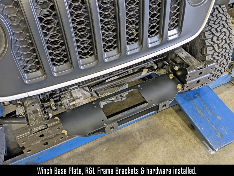 RockJock JL/JT Winch Plate Kit Steel Bumper RJ-641100-101 RJ-641100-101 Photo - Mounted