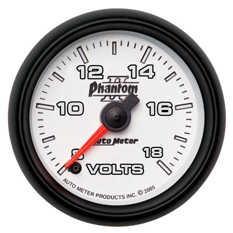 Autometer Gauge, Voltmeter, 2 1/16", 18V, Digital Stepper Motor, Phantom II 7591 Photo - Primary