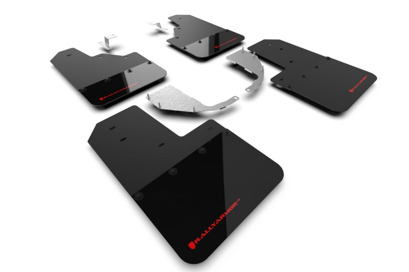 Rally Armor 21-22 Ford Bronco (Steel Bmpr - NO Rptr/Sprt - NO RR/RB) Blk Mud Flap w/Red Logo MF85-NO-ST-RD MF85-NO-ST-RD Photo - Primary