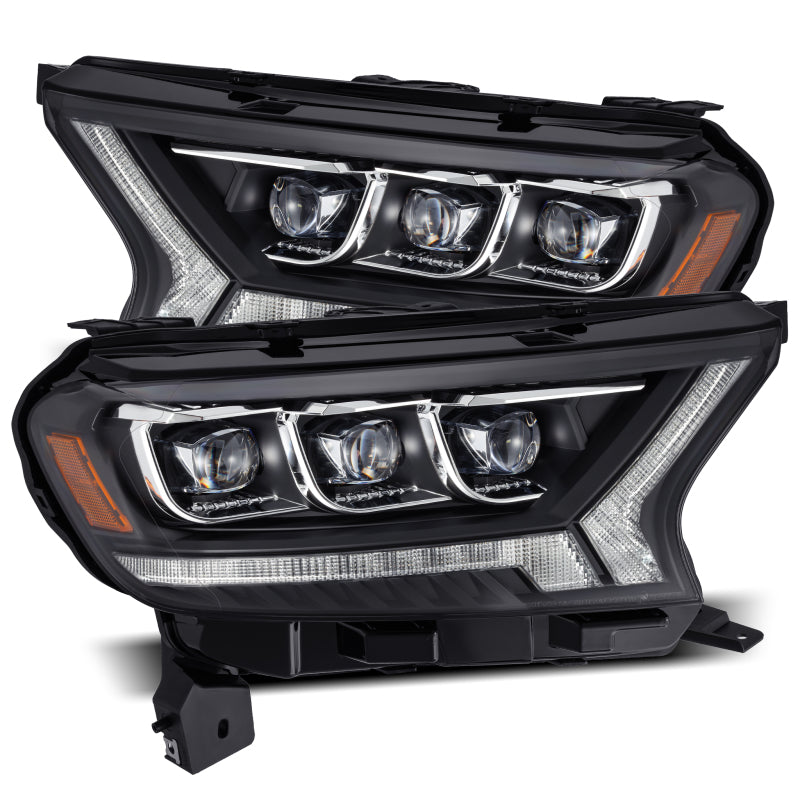 AlphaRex 19-21 Ford Ranger NOVA LED Proj Headlights Plank Style Black w/Activ Light/Seq Signal/DRL 880124 880124 Photo - Primary