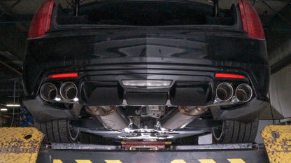 Stainless Works 2016-18 Cadillac CTS-V Sedan Catback System Resonated X-Pipe Dual-Mode Mufflers CTSV16CB CTSV16CB Photo - Mounted
