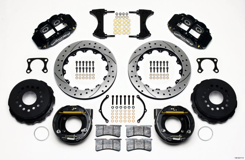 Wilwood FNSL4R Rear P-Brk Kit, 12.88",Drilled, Big Ford Old Style 2.36" Offset 140-9217-D Photo - Primary