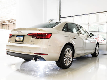 AWE Tuning Audi B9 A4 SwitchPath Exhaust Dual Outlet - Chrome Silver Tips (Includes DP and Remote) 3025-32014 3025-32014 Photo - Mounted