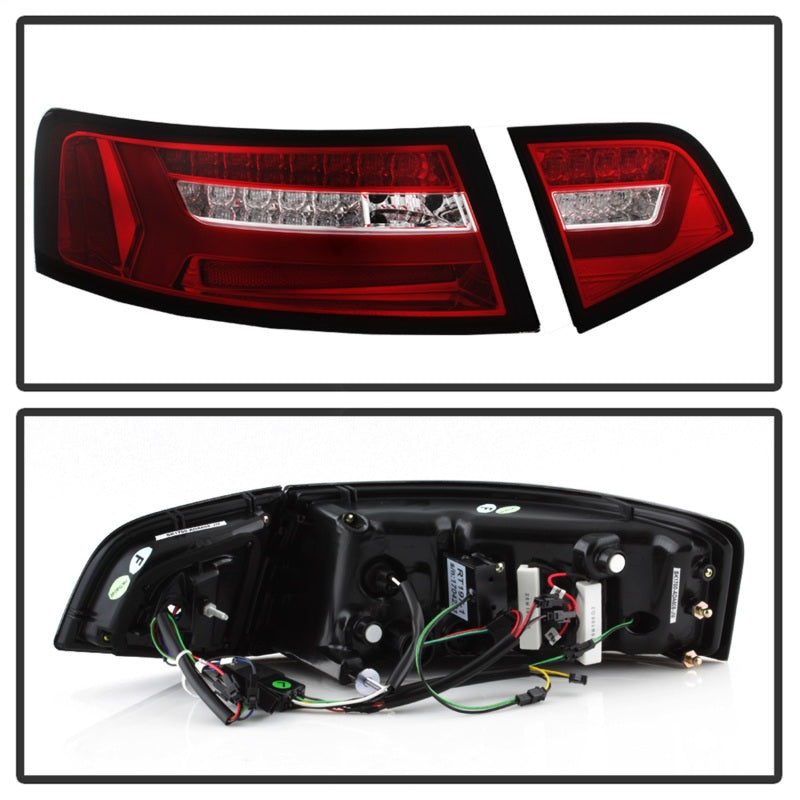 Spyder 09-12 Audi A6 LED Tail Lights - Red Clear (ALT-YD-AA609-LED-RC) 5085191 5085191 Photo - Unmounted