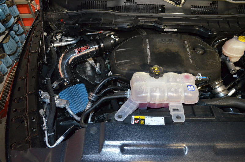 Injen Wrinkle Black Power-Flow Air Intake 2016 Dodge Ram Ecoboost 3.0L V6 PF8054WB Photo - Mounted