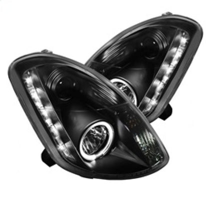 Spyder Infiniti G35 03-04 4DR Projector Halogen - LED Halo DRL Blk High H4 PRO-YD-IG35034D-DRL-BK 5031747 5031747 Photo - Primary