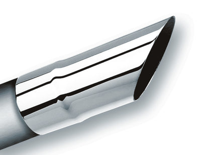 Borla Universal Polished TipSingle Round Angle-Cut (inlet 2 1/4in. Outlet 2 1/4in) *NO Returns* 20106 20106 Photo - Primary