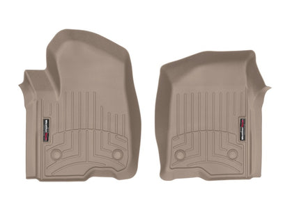 WeatherTech 2019+ Chevrolet Silverado 1500 Crew Cab Front FloorLiner - Tan 4514361 4514361 Photo - Unmounted