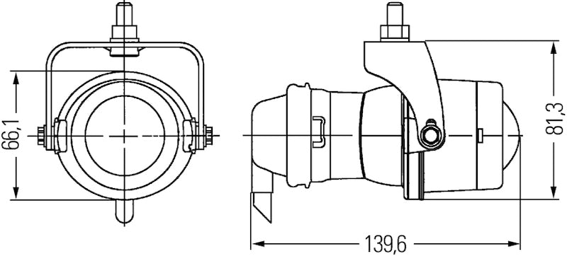 Hella FOG LAMP H12090041 Technical Drawing