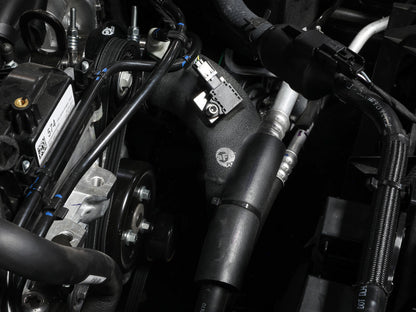 aFe Power 21-22 Ford Bronco L4-2.3L (t) BladeRunner 3in Aluminum Cold Charge Pipe Black 46-20579-B 46-20579-B Photo - Mounted