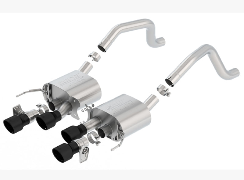 Borla 2015+ Chevy Corvette C7 Z06 6.2L Axle Back ATAK Exhaust Black Quad Tips w/o AFM w/ NPP 11903CB 11903CB Photo - Primary