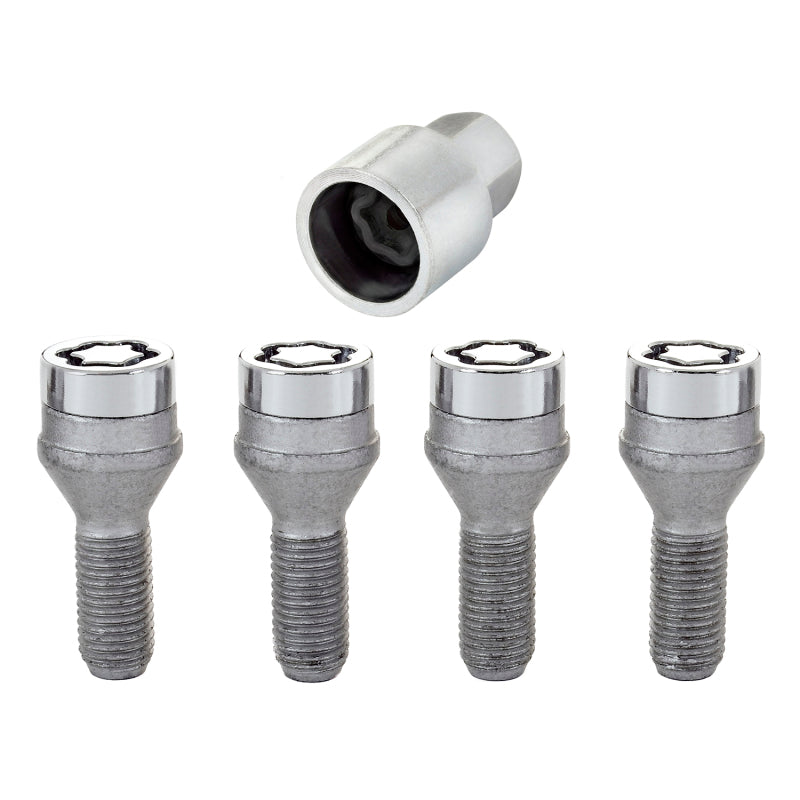 McGard Wheel Lock Bolt Set - 4pk. (Cone Seat) M12X1.25 / 19mm Hex / 25.6mm Shank Length - Chrome 27261 27261 Photo - Primary