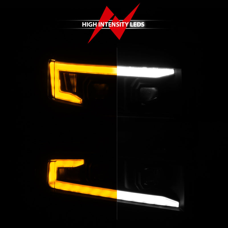 ANZO 19-22 Chevrolet Silverado 1500 LED Proj HL w/Lgt Bar SwBk Seq. Blk w/In. Light - Passenger Side 111566-R 111566-R User 5